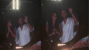 Lionel Messi and Antonela Roccuzzo on Kiss Cam at Coldplay Concert