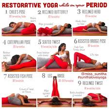 Restorative Yoga Poses During Your Period Or Menstrual Cycle Follow Miss Sunitha On Instagram F Restorative Yoga Sequence Restorative Yoga Poses Yoga Tutorial