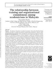 Stand out from the pack! Pdf The Relationship Between Training And Organizational Commitment Among Academicians In Malaysia