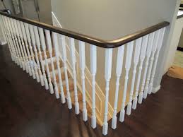 Then paint the steps and banister (gloss black) and paint spindles and side of stairs and the vertical part of the step white. Nice Deck Stair Railing Ideas Belezaa Decorations From Simple Stair Railing Ideas Pictures