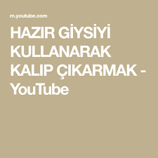 Hazir Giysiyi Kullanarak Kalip Cikarmak Youtube Youtube