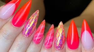 See more ideas about nails, acrylic nails, nail designs. Bright Acrylic Design Nails With Ombre Marble And Stamping Youtube