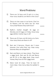 The whole number worksheets include counting numbers up to 100 worksheets, first grade math worksheets with number patterns, odd and even numbers up to 100 worksheets, and ordinal numbers up to 20th worksheets. Addition And Subtraction Word Problems Worksheets For Kindergarten And Grade 1 Story Sums Story Problems Megaworkbook