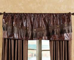 distressed leather western valance