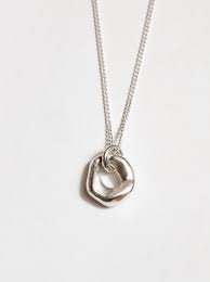 Wolf Circus Oval Pendant Necklace Sterling Silver