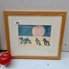 A print of an original 'Tony Sharp' painting titled 'In retreat'. Artist's  statement and bio to vers