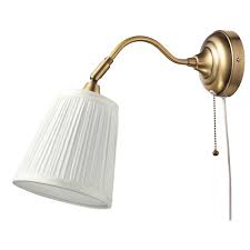 Modern wall sconce ikea near me, and high to get free 2day shipping on create an appropriate. Arstid Wall Lamp Brass White Ikea