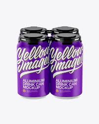 Download Download Pack Of 4 Matte Cans With Plastic Holder Mockup Front View High Angle Shot Object Mockups In 2020 Psd Mockup Template Mockup Free Psd Mockup Psd PSD Mockup Templates