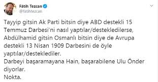 15 temmuz darbe girişiminin olduğu gece, darbeyi yapan şahsı açıklıyorum: Biri Bunu Sustursun Fatih Tezcan Ataturk E Darbeci Dedi