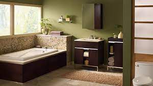 The wall tiles have slightly different shades of green and create a really nice ombre effect. 18 Relaxing And Fresh Green Bathroom Designs Home Design Lover