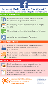 Nuevas Politicas De Facebook Para Concursos Community Managers Latam Social Media Infographic Social Media Business Facebook Strategy