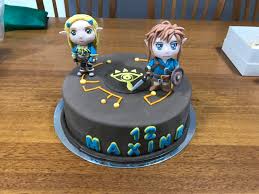 Another thing he used for the topping of the monster cake was not called for in the recipe: Breath Of The Wild Cake Electric Rain