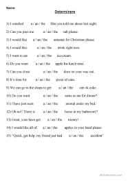 Choose The Correct Determiner Worksheet Free Esl Printable Worksheets Made By Teachers Determiners Learning Worksheets Grammar Worksheets