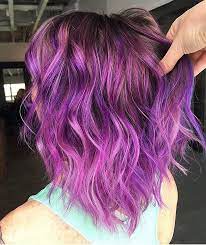 Fun And Bright Purple Pink Lollipop Balayage Artistic Hair Short Purple Hair Purple Hair