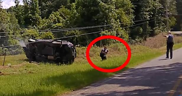 Jaw-dropping video shows a 4-month-old baby who was thrown from a vehicle  and three other young children trapped inside after a driver allegedly led  Arkansas State Police on a high-speed pursuit that ...