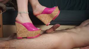 Ping wedge sandals, sexy shoejob