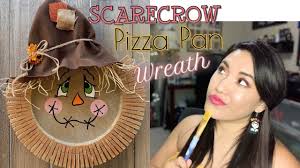 Scarecrow Pizza Pan Fall Wreath Fall 2020 Inspired Home Decor Youtube Fall Wreaths Clothes Pin Wreath Scarecrow Crafts
