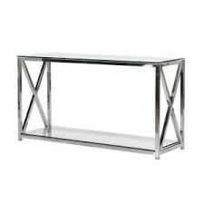 Kensington Terano X Ends Console Table Steel Console Table Glass Console Table Console Table Hallway