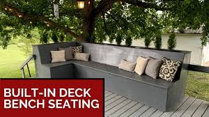 (and we have searched but we cannot determine the original this set consists of two nice comfy benches and a coffee table! Built In Deck Bench Seating With Storage Deck Project Series Youtube