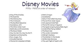 20 classic '90s kids' movies for the ultimate night of nostalgia. Disney Movies List 1970s And 1980s