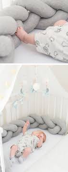 Geflochtene Bettschlange Furs Babybett Baby Nest Erstausstattung Furs Baby Braided Baby Bed Made Of Soft Jersey N Babybett Baby Nestchen Baby Kinderzimmer