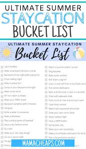Ultimate Summer Staycation Bucket List For Kids Mama Cheaps Staycation Summer Staycation Summer Activities For Kids
