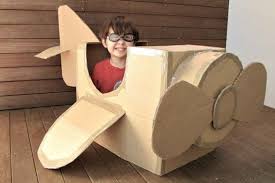 A4 20 £ oder 24 lb. Kids Craft Cardboard Plane 16 Fun And Easy Diy Kid Crafts And Activities Karton Basteln Bastelideen Pappkarton