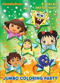 Jumbo Coloring Party Nick Jr Jumbo Coloring Book Colorful Party Coloring Books Toddler Coloring Book