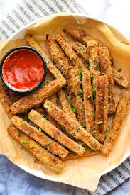 Place your discs on kitchen paper and salt well each side. Easy Baked Eggplant Fries Gluten Free Pinch Me Good