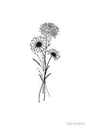 Flower Illustration In 2020 Meaningful Flower Tattoos Chrysanthemum Tattoo Chrysanthemum Flower Tattoo