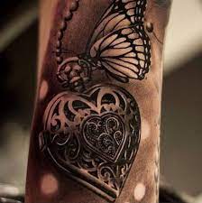 Give Me Your Heart Locket Tattoos Heart Locket Tattoo Hyper Realistic Tattoo