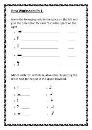 A dotted rest value is uncommon in music theory. Rest Worksheet Pt1 Worksheet