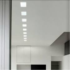 Faretto In Gesso Da Incasso Quadrato Con Vetro Gu10 Led O Alogena Faretti Illuminazione Controsoffitto Arredamento Corridoio