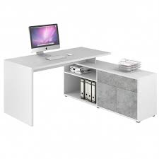 Un choix unique de bureau angle blanc laque disponible dans notre magasin. Bureau D Angle Contemporain Coloris Blanc Gris Pierre Azula Matelpro