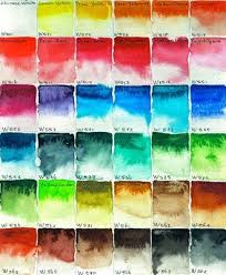 Mijello Mission Gold Watercolor Color Chart By Mandy Van