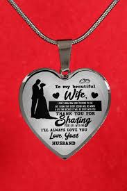 Best Birthday Gift For My Wife To My Beautiful Wife Always Love You Your Husband Luxury Heart Shape Necklace Anniversary Gift For Wife Christmas Gift For My Wife Anniversary Gifts For Wife Gifts For Wife