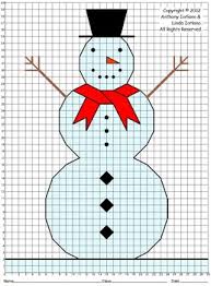 Snowman No Fractions Winter Coordinate Drawing Graphing Mystery Picture In 2020 Coordinate Graphing Graphing Project Mystery Pictures