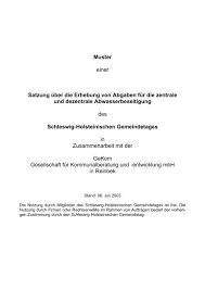 Da ich keine einnahmen aus vuv habe und das ich keine werbungskosten etc. Muster Einer Satzung Uber Die Erhebung Von Gekom Gmbh