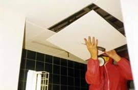 Careful Handling Of An Asbestos Insulating Board Ceiling Tile During Removal Ceiling Tile Asbestos How To Remove