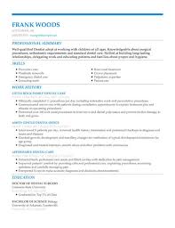 Five tips to engage employers. Professional Dentistry Resume Examples Livecareer