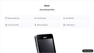 Acer beTouch E120 Image Gallery ...
