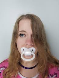 Pride pacifier clip and White Pacifier