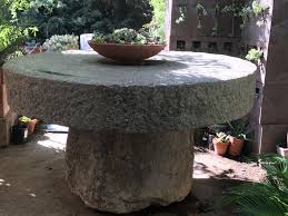 Mill Stone Table This Outdoor Table Is The Perfect Garden Decor For Your Design Garden Statuary And Decor