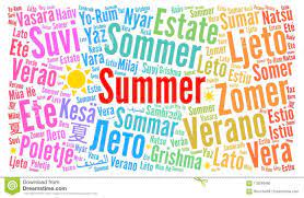 Summer In Different Languages Word Cloud Stock Illustration Illustration Of English Portuguese 116249466