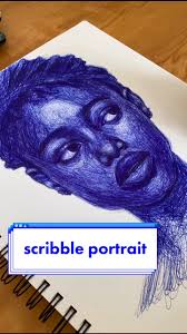 Expressive Scribble Portrait Art Drawing