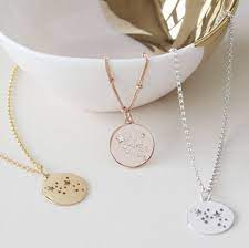 This necklace is.925 sterling silver with zircon chip stones for the stars. Sagittarius Constellation Necklace Silver Gold Or Rose By Muru Notonthehighstreet Com