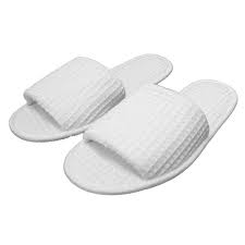 Pair Of Waffle Open Toe Slippers One Size Fits Most Available In 5 Colors Open Toe Slippers Spa Slippers Open Toe