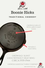 Griswold Cast Iron Skillet Identify Date Your Skillet Using Logos