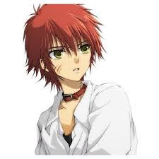 Androgynous Collar Male Messy Hair Miurakoriki Original Red Hair Scar Liked On Polyvore Featuring Anime And Manga Anime Anime Hair Anime Child