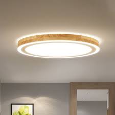I got this in titanium for my bedroom. Super Thin Round Flush Lighting 15 Dia Nordic Style Natural Wood Led Ceiling Lamp Kit For Bedroom Flush Lighting Led Ceiling Lamp Overhead Lighting Bedroom